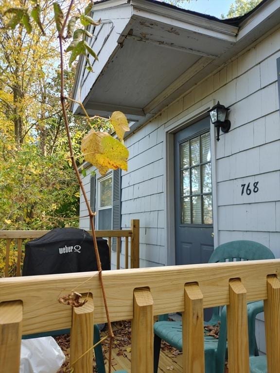 exterior space with a wooden deck