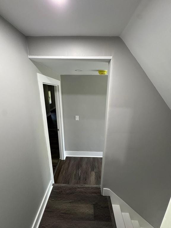 32 Main St, Monson, MA 01057 - stairway with wood finished floors and lofted ceiling