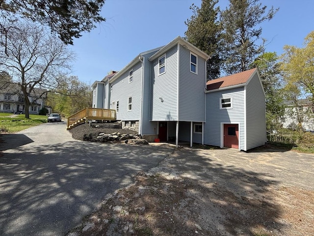 32 Main St, Monson, MA 01057 - back of house with asphalt driveway