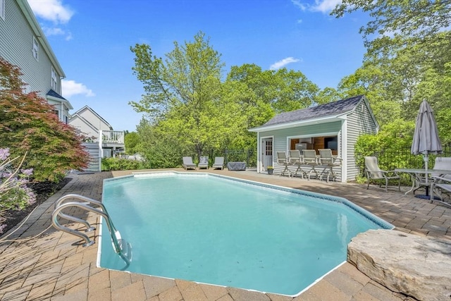 18 Preserve Way, Sturbridge, MA 01566 - swimming pool with a patio and an outbuilding