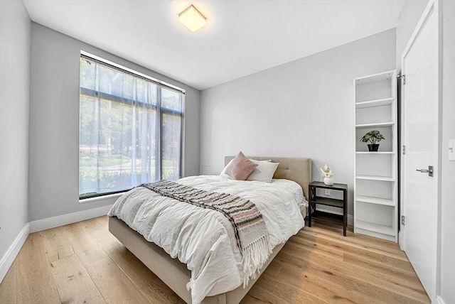 191 Washington St Unit 318, Boston, MA 02135 - bedroom featuring multiple windows, baseboards, and light wood-style floors