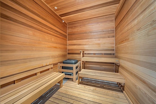 191 Washington St Unit 318, Boston, MA 02135 - sauna with wood walls