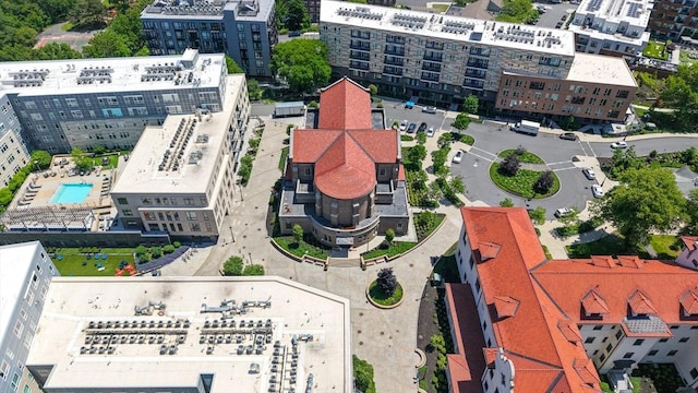 191 Washington St Unit 318, Boston, MA 02135 - bird's eye view of a pool area