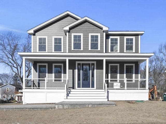 view of front facade with a porch