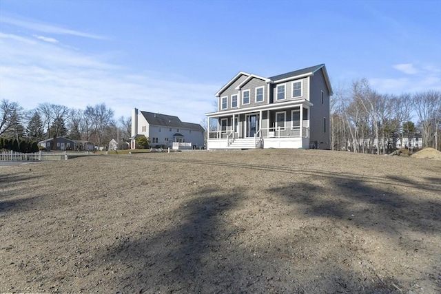 view of property with a porch