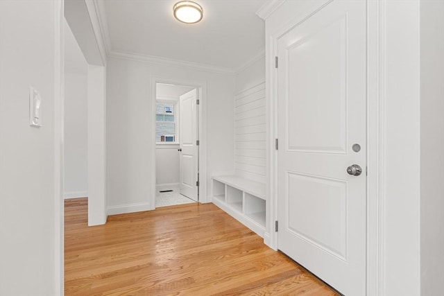 13 River Unit 2, Danvers, MA 01923 - mudroom with light wood-style floors and ornamental molding