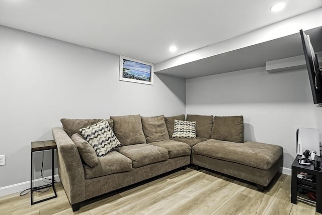 7 Vermont Ave, Natick, MA 01760 - living area featuring light wood-type flooring and recessed lighting
