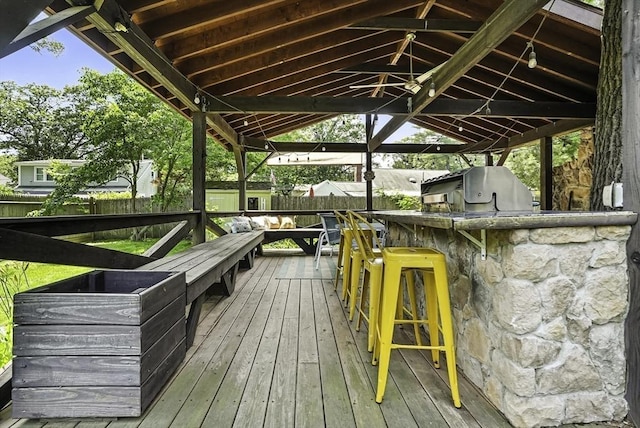 7 Vermont Ave, Natick, MA 01760 - wooden deck with area for grilling