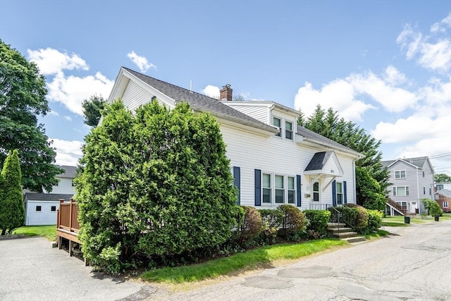 17-1 Parkers Ln Unit 1, Waltham, MA 02453 - view of front of property featuring a chimney