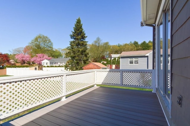 wooden terrace with fence