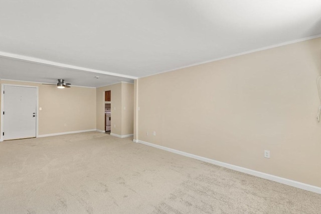 127 King St Unit 104, Franklin, MA 02038 - unfurnished room with ceiling fan, baseboards, and light carpet