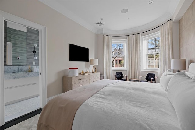 8 Rutland Sq Unit 2, Boston, MA 02118 - bedroom with crown molding and baseboards