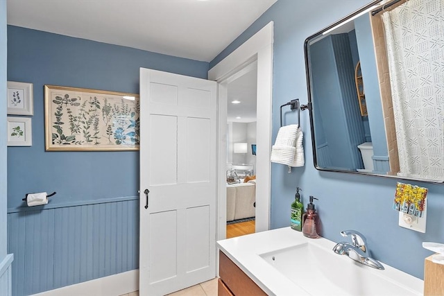 18 River St Unit 18, Andover, MA 01810 - bathroom with vanity and tile patterned flooring