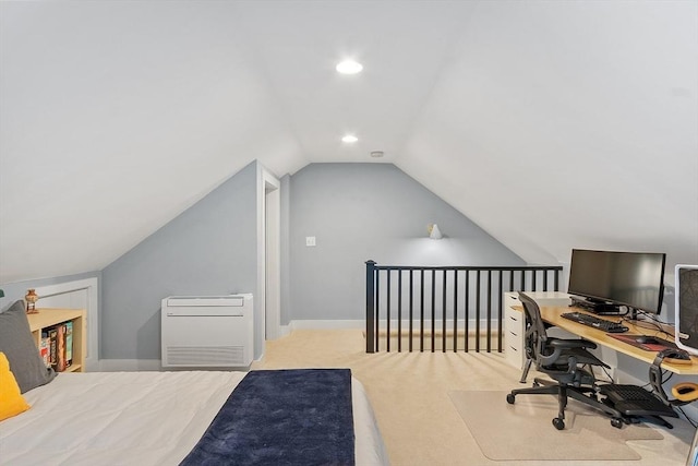 18 River St Unit 18, Andover, MA 01810 - carpeted home office with vaulted ceiling and recessed lighting