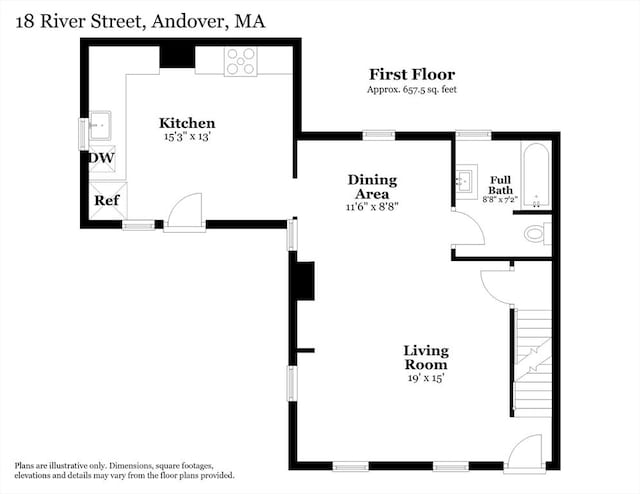 18 River St Unit 18, Andover, MA 01810 - view of property floor plan