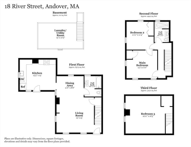 18 River St Unit 18, Andover, MA 01810 - view of floor plan / room layout