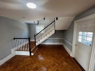 stairway with plenty of natural light