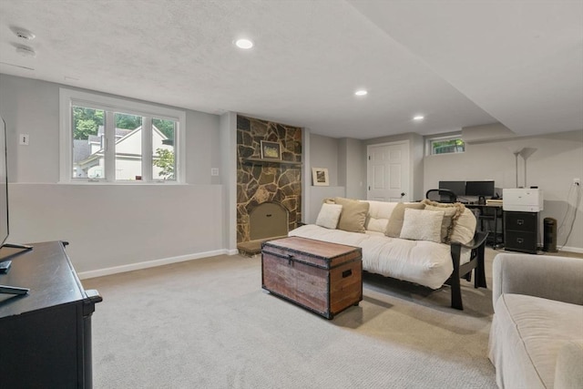 19 Buckmaster Dr, Sudbury, MA 01776 - carpeted living area with recessed lighting and baseboards