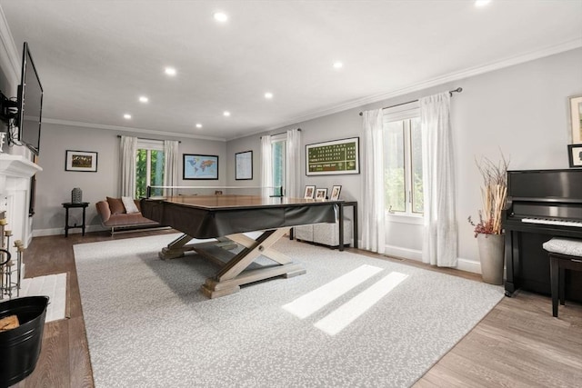 19 Buckmaster Dr, Sudbury, MA 01776 - interior space with baseboards, ornamental molding, light wood finished floors, and recessed lighting