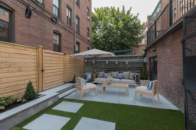 view of patio / terrace featuring outdoor lounge area