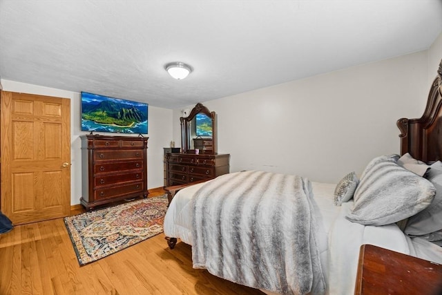 bedroom featuring light hardwood / wood-style floors