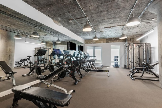 view of gym