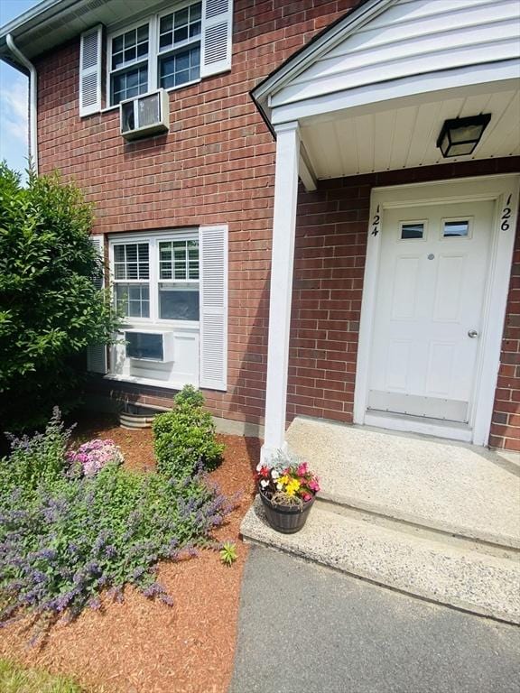124 Kingston St Unit 124, North Andover, MA 01845 - doorway to property featuring brick siding