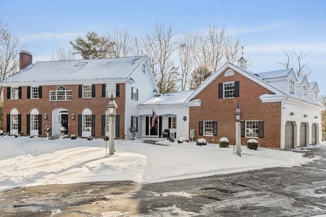 exterior space featuring a garage