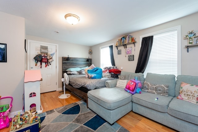 bedroom featuring hardwood / wood-style floors