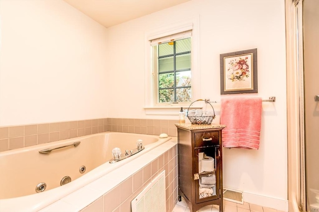 15 Hampton Ct Unit 15, Mashpee, MA 02649 - full bath with a whirlpool tub and tile patterned floors