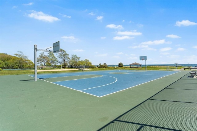 view of basketball court with community basketball court