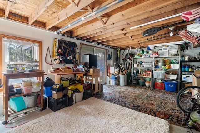 view of storage area