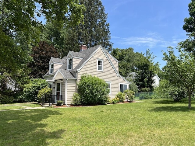 65 Franklin Rd, Longmeadow, MA 01106 - view of side of home with a chimney and roof with shingles
