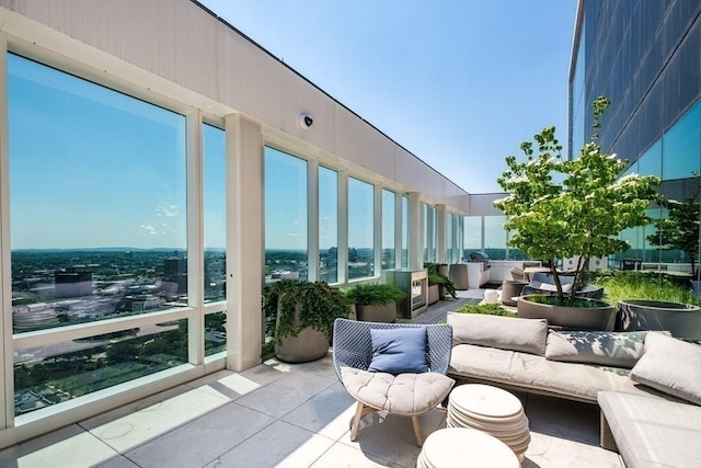 188 Brookline Ave Unit 23C, Boston, MA 02215 - sunroom / solarium with tile patterned flooring