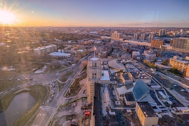 188 Brookline Ave Unit 23C, Boston, MA 02215 - aerial view at dusk of a city view