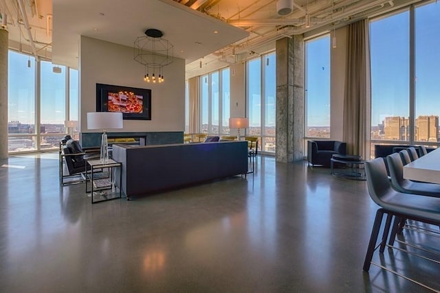 188 Brookline Ave Unit 23C, Boston, MA 02215 - building lobby featuring floor to ceiling windows and a view of city