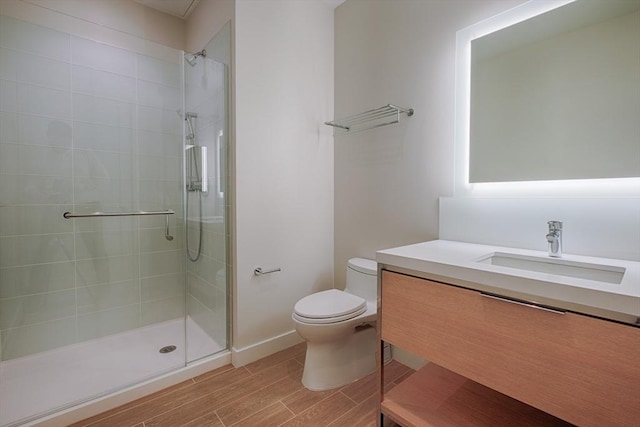 188 Brookline Ave Unit 23C, Boston, MA 02215 - full bath featuring vanity, a tile shower, and wood finished floors