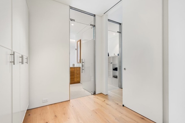 unfurnished bedroom featuring light hardwood / wood-style floors