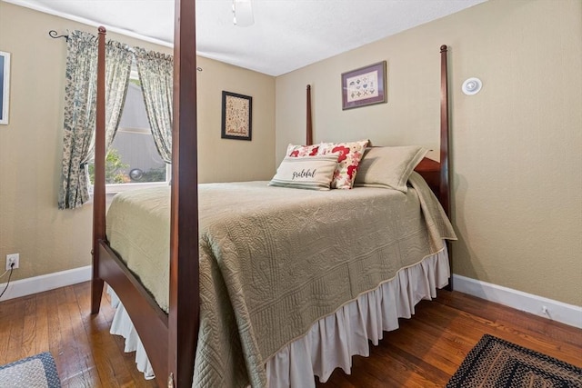 77 Center St, Ashburnham, MA 01430 - bedroom featuring hardwood / wood-style floors, baseboards, and ceiling fan