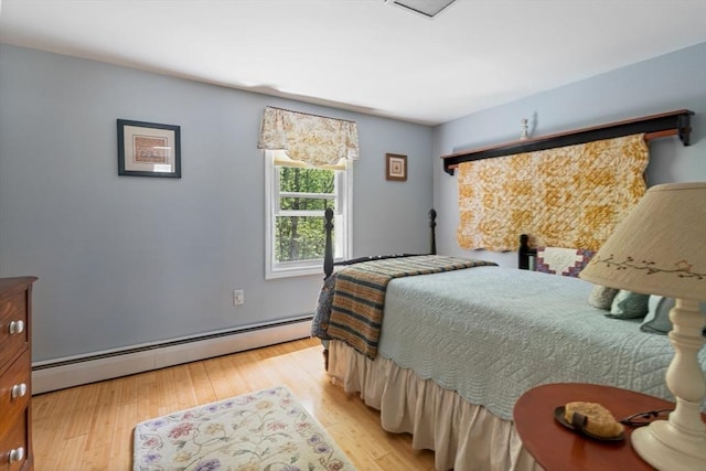 77 Center St, Ashburnham, MA 01430 - bedroom with a baseboard heating unit and light wood finished floors