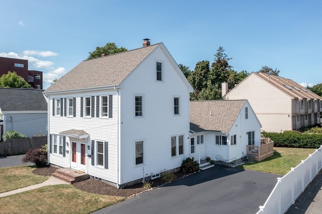 exterior space with a front yard