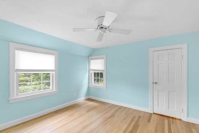 2 Ridge Rd, East Longmeadow, MA 01028 - spare room with wood finished floors, lofted ceiling, baseboards, and ceiling fan