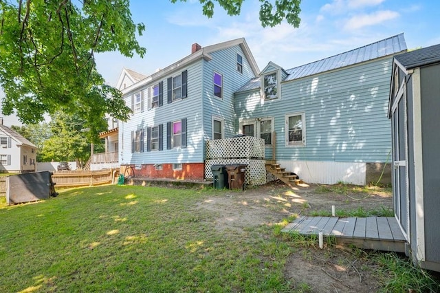 17-19 Whitehall Rd, Amesbury, MA 01913 - rear view of property with a chimney