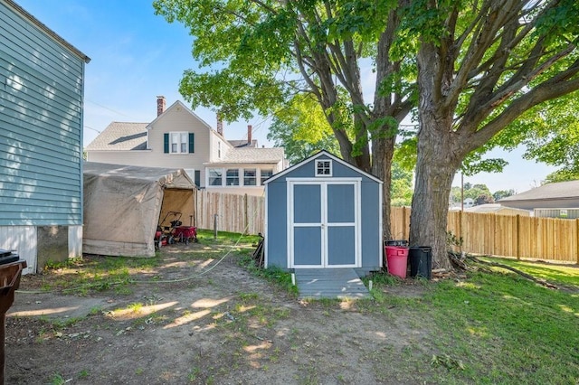 17-19 Whitehall Rd, Amesbury, MA 01913 - view of shed with a fenced backyard