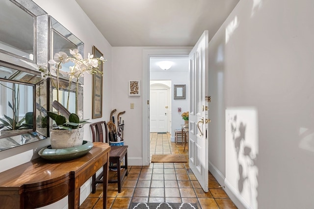 view of tiled foyer