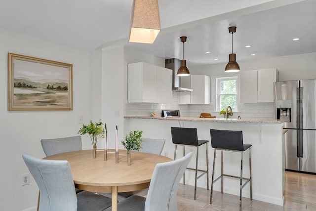 215 Norfolk St Unit 2, Cambridge, MA 02139 - dining space featuring recessed lighting and baseboards