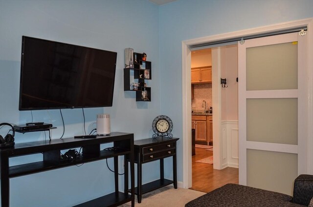 bedroom with a sink