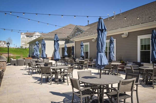 view of patio with outdoor dining area