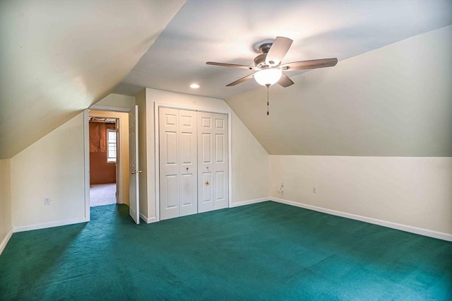 20 Bowdoin Dr, Haverhill, MA 01830 - bonus room with carpet, vaulted ceiling, and ceiling fan