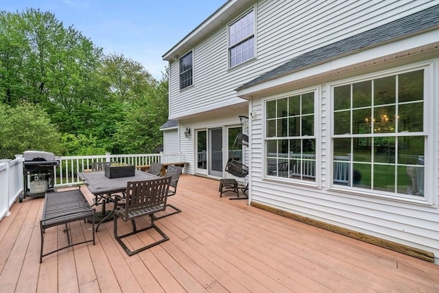 176 Spring St, Hopkinton, MA 01748 - wooden terrace featuring outdoor dining space and grilling area